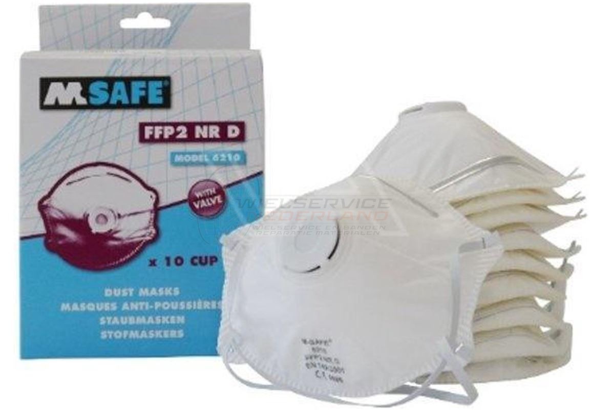 M-Safe M-Safe 6210 mondmasker FFP2 NR D met uitademventiel