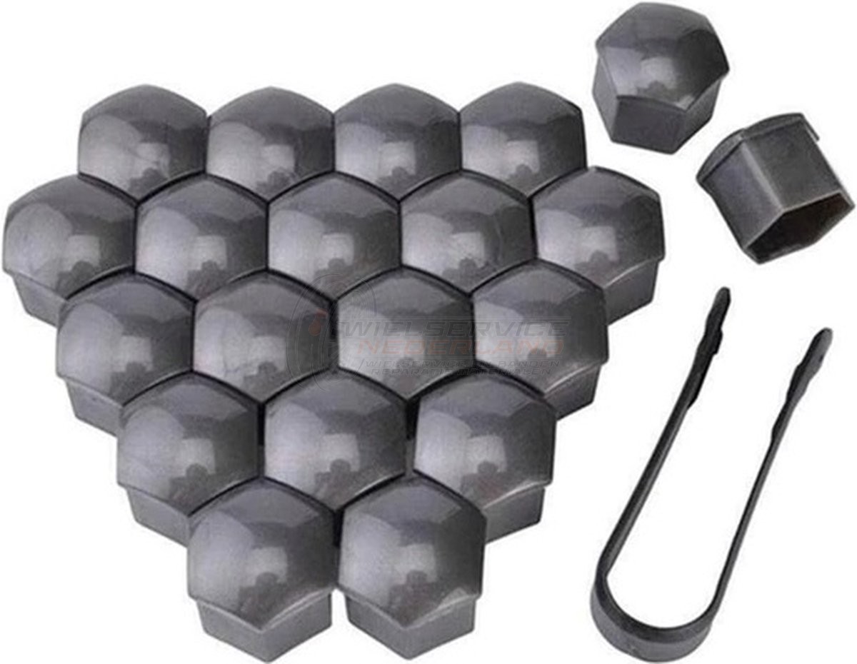 Wielmoer / bout kapjes 17 mm- Set van 20 stuks